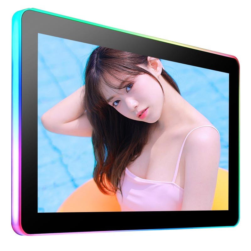 PCAP 23 Inch Touch Screen Monitor With LED Flexible Strips For Gaming