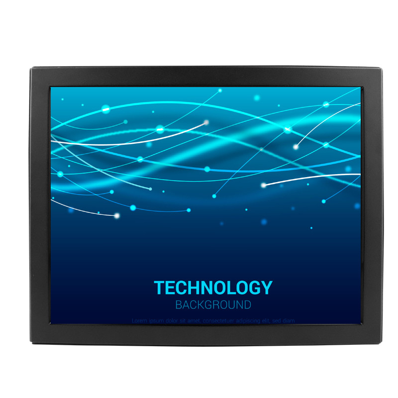 IR 15 Inch Industrial Touch Screen Monitor Panel Multi Touch 1024×768 Resolution