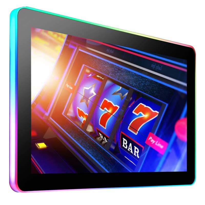 23 Inch PCAP Gaming Touch Monitor With LED Flexible Strip DC 12V